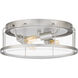 Ludlow 3 Light 13.25 inch Brushed Nickel Flush Mount Ceiling Light