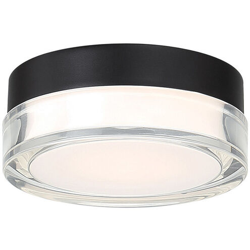 Dot LED 6 inch Black Flush Mount Ceiling Light in 3000K, dweLED