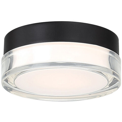 Dot LED 6 inch Black Flush Mount Ceiling Light in 3500K, dweLED