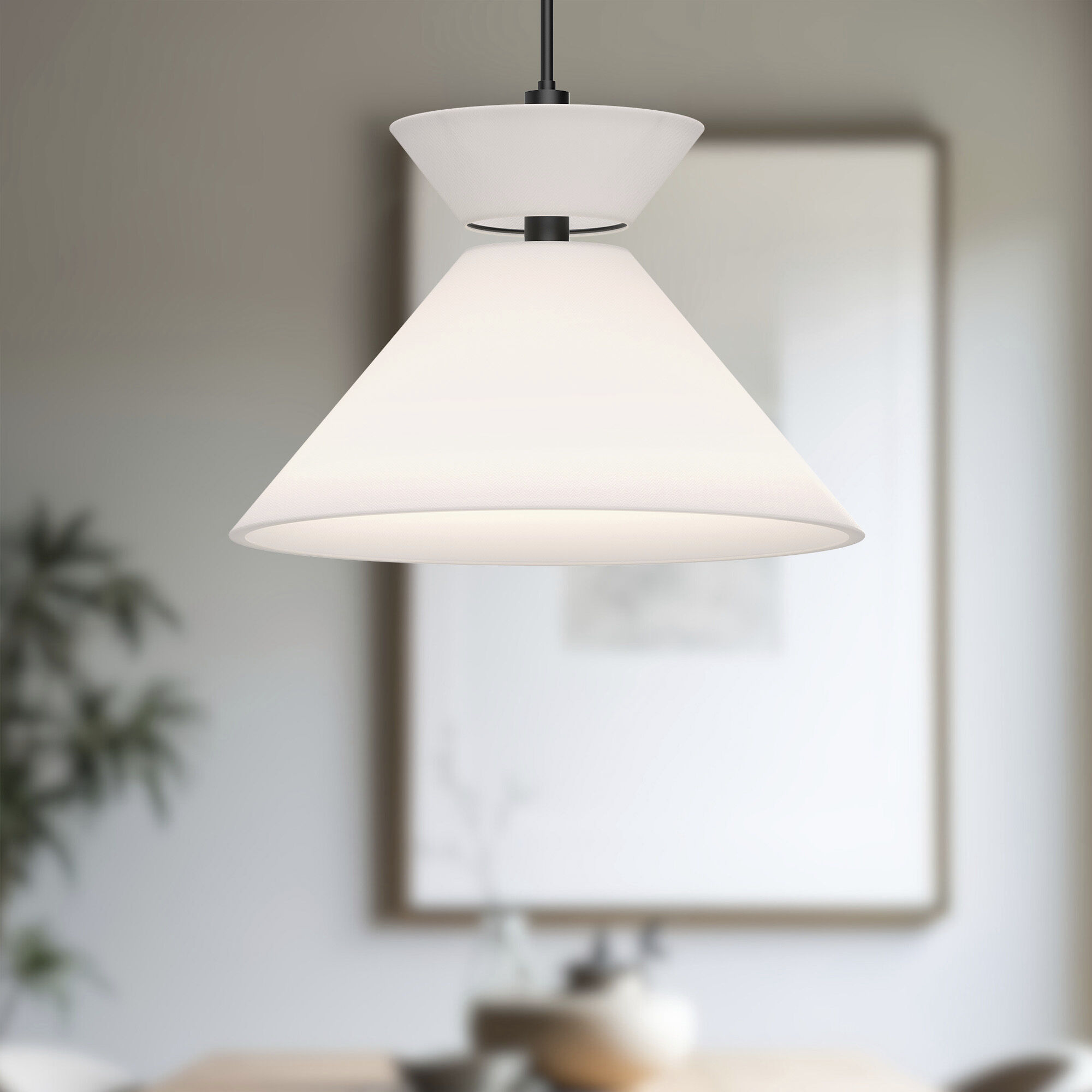 Alora Mood Chapelle Pendant Ceiling Light in Matte Black