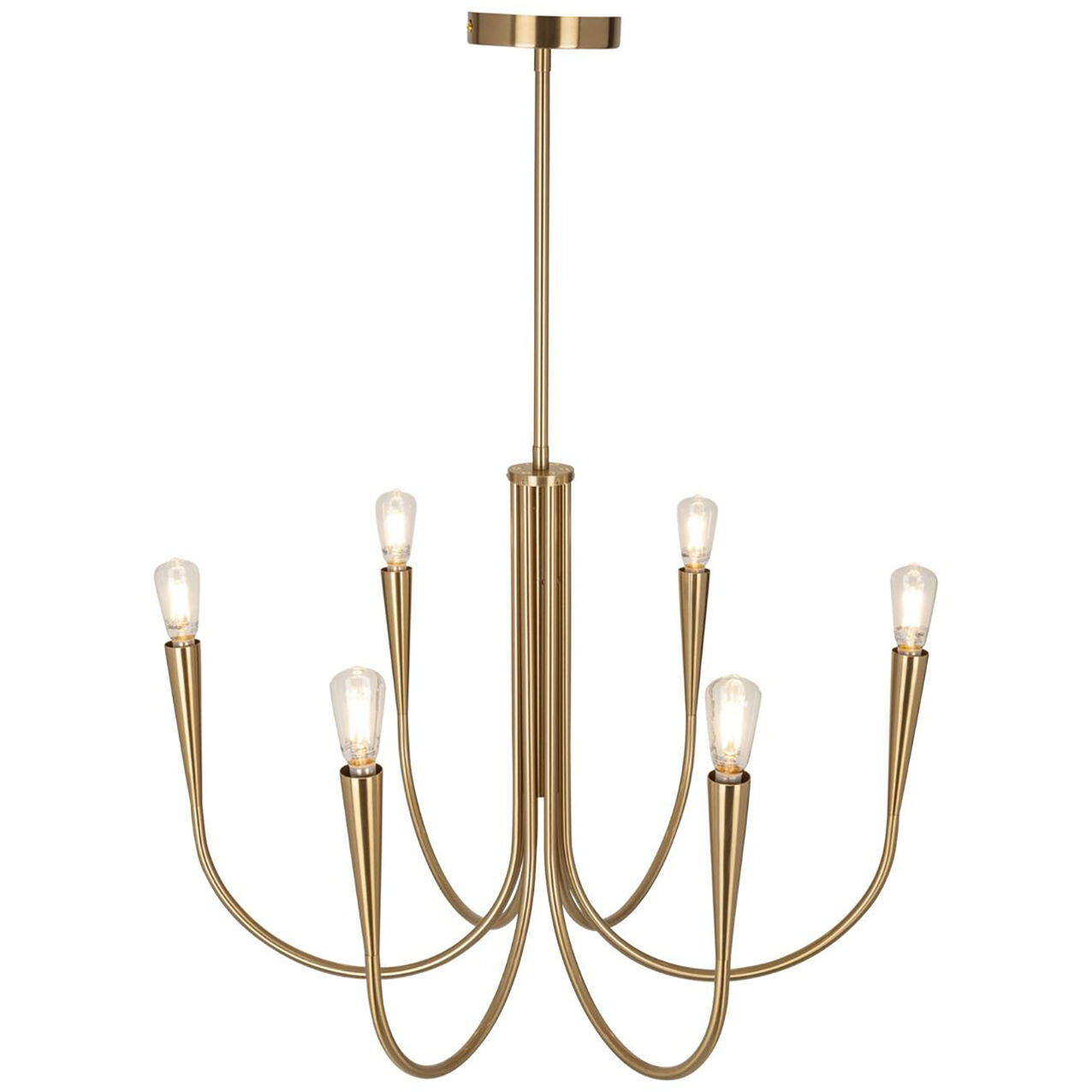 Bronte LED 24.5 inch Brass Chandelier Ceiling Light