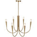 Bronte LED 24.5 inch Brass Chandelier Ceiling Light