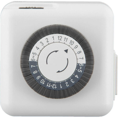 Transformer Accessories 120 White Two-Prong Plug-In Timer