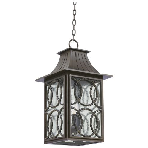 Monterey 3 Light 12 inch Aged Bronze Outdoor Hanging Lantern