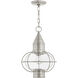 Newburyport 1 Light 12 inch Brushed Nickel Outdoor Pendant Lantern