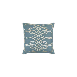 Leah 20 X 20 inch Denim and Beige Throw Pillow