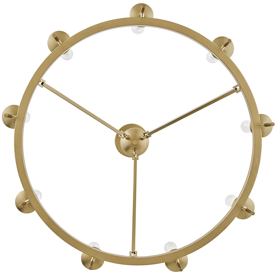 Copley 9 Light 27.75 inch Lacquered Brass Chandelier Ceiling Light