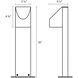 Shear 12V 9 watt Textured Gray Bollard