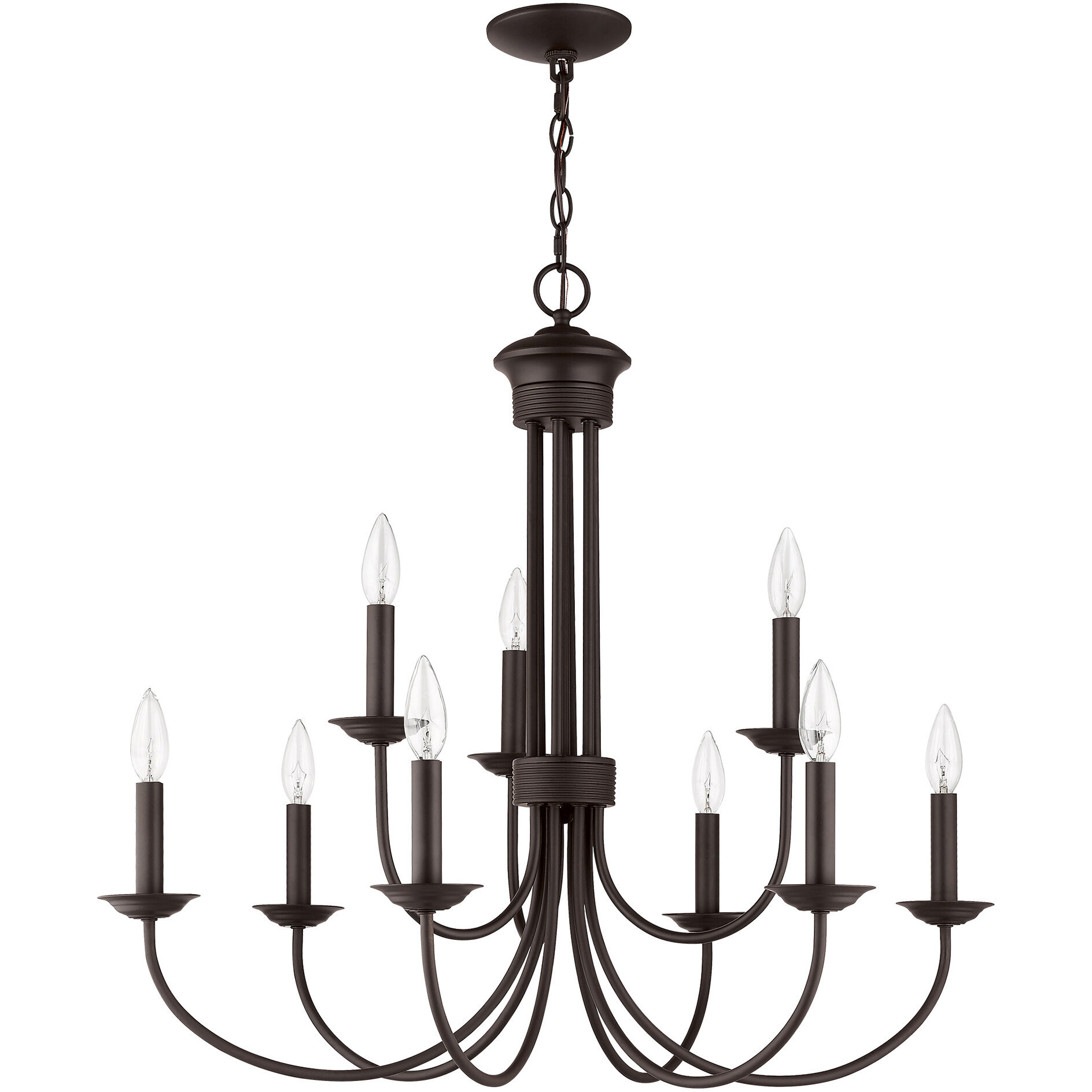 Estate 9 Light 30 inch Bronze Chandelier Ceiling Light