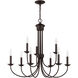 Estate 9 Light 30 inch Bronze Chandelier Ceiling Light