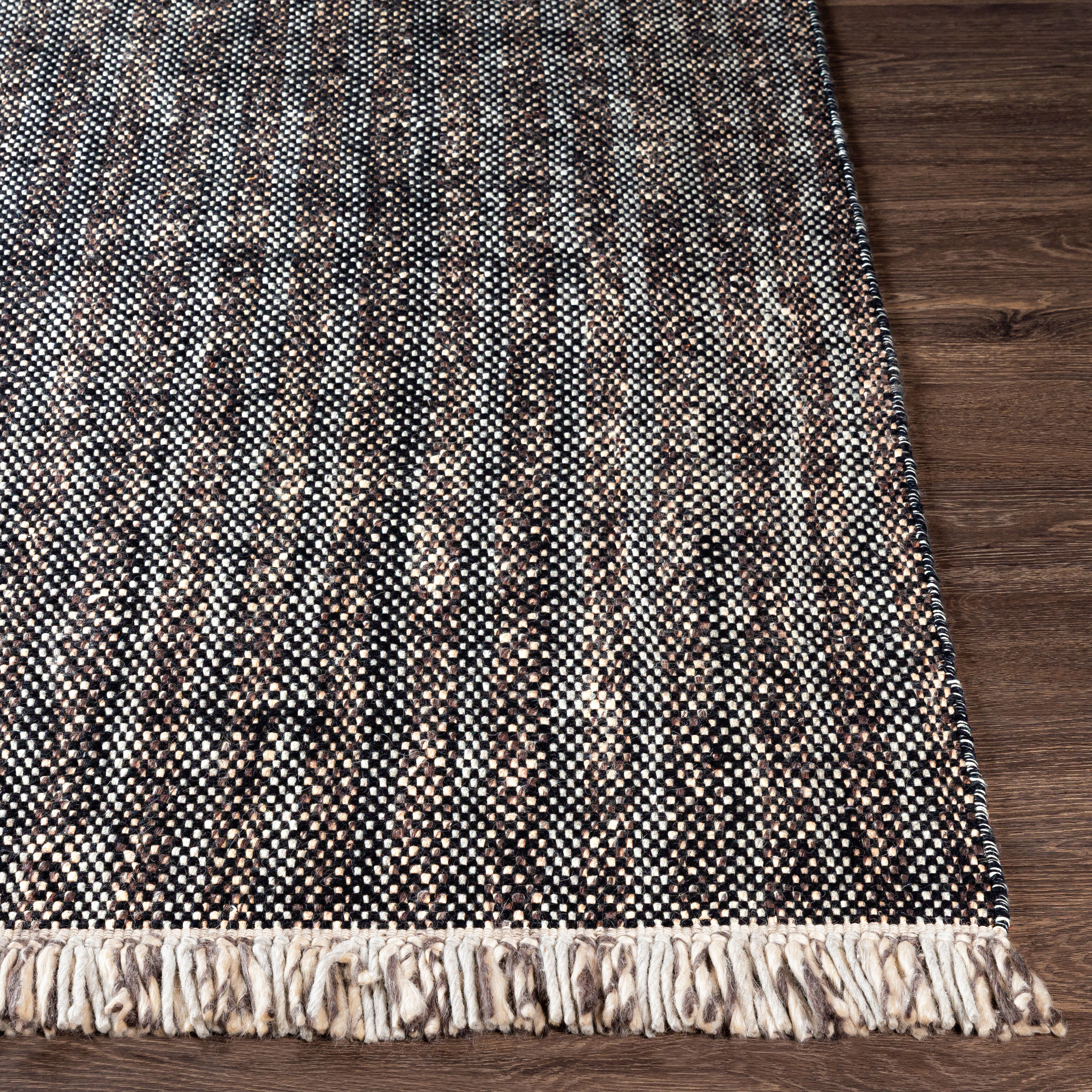 Reliance 90 X 60 inch Black Rug in 5 x 8, Rectangle