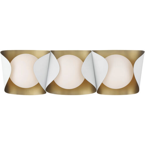 Flare 3 Light 24 inch Sand White Vanity Light Wall Light