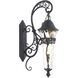 Anastasia Outdoor 2 Light 15 inch Textured Matte Black Wall Sconce Wall Light