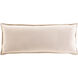 Cotton Velvet 30 X 12 inch Beige Pillow Kit, Lumbar