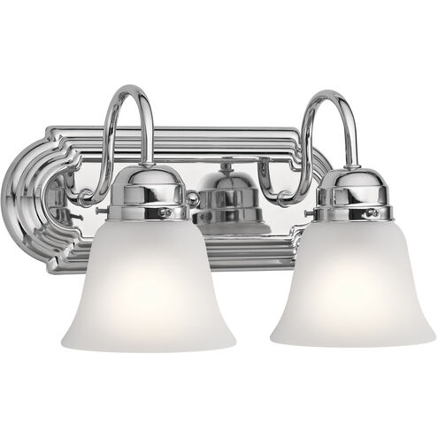 Independence 2 Light 12 inch Chrome Wall Mt Bath 2 Arm Wall Light