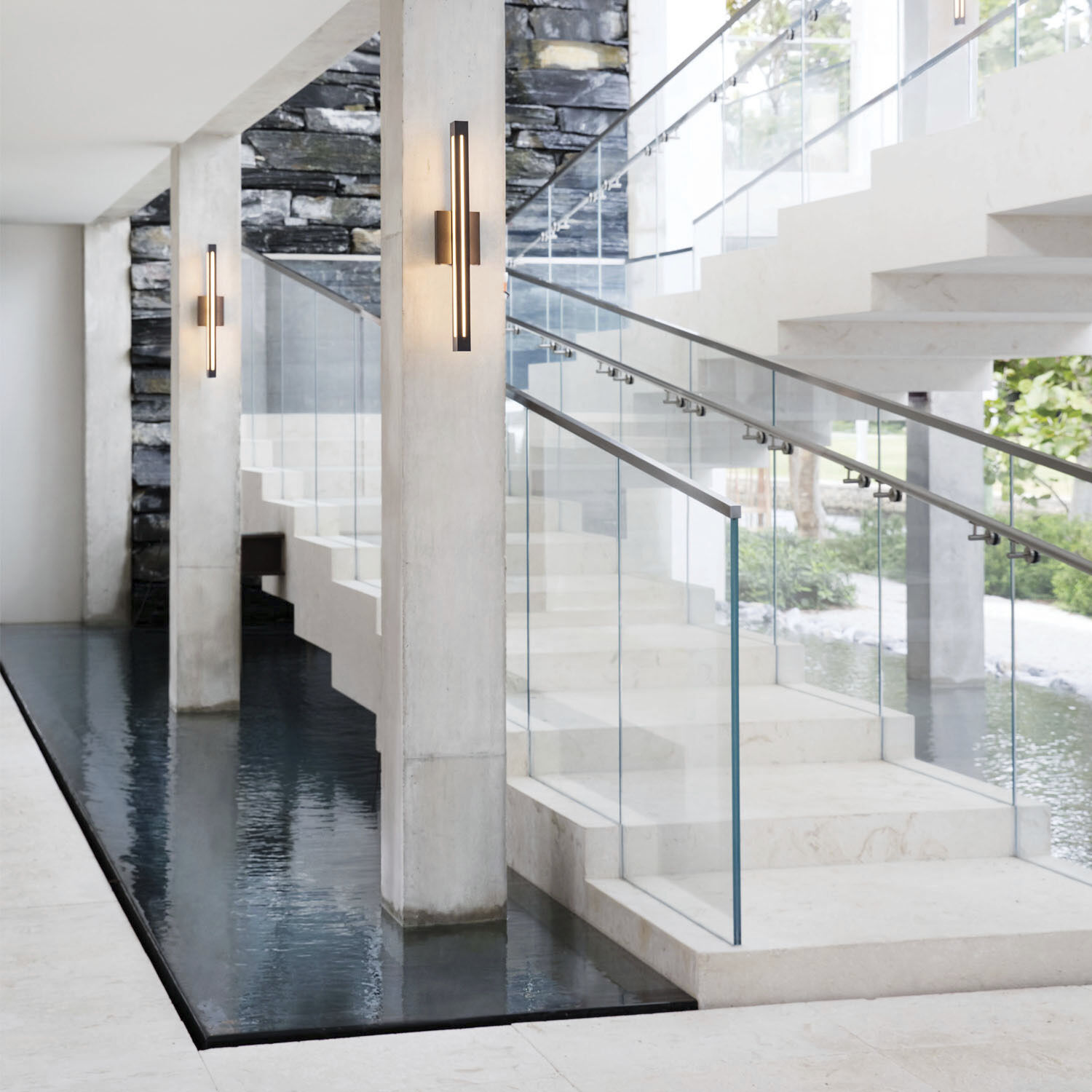 Vue LED 26 inch Bronze Outdoor Wall Mount Lantern, Large