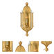 Chelsea House 1 Light Antique Gold Leaf/Clear Sconce Wall Light