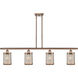 Nestbrook 4 Light 48 inch Antique Copper Island Light Ceiling Light