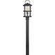 Estate Series Lakehouse LED 19 inch Black Outdoor Post Mount Lantern, Medium