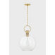 Catrine 1 Light 16 inch Aged Brass Pendant Ceiling Light