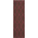 Fallon 96 X 30 inch Dark Brown, Fuchsia Rug