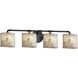 Alabaster Rocks 4 Light 36 inch Matte Black Bath Vanity Light Wall Light, Bronx Family, Choices