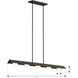 Vestra LED 54 inch Dark Bronze Linear Chandelier Ceiling Light