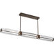 Ledgestone LED Flat Bronze Linear Pendant Ceiling Light in 3000K LED, Dining