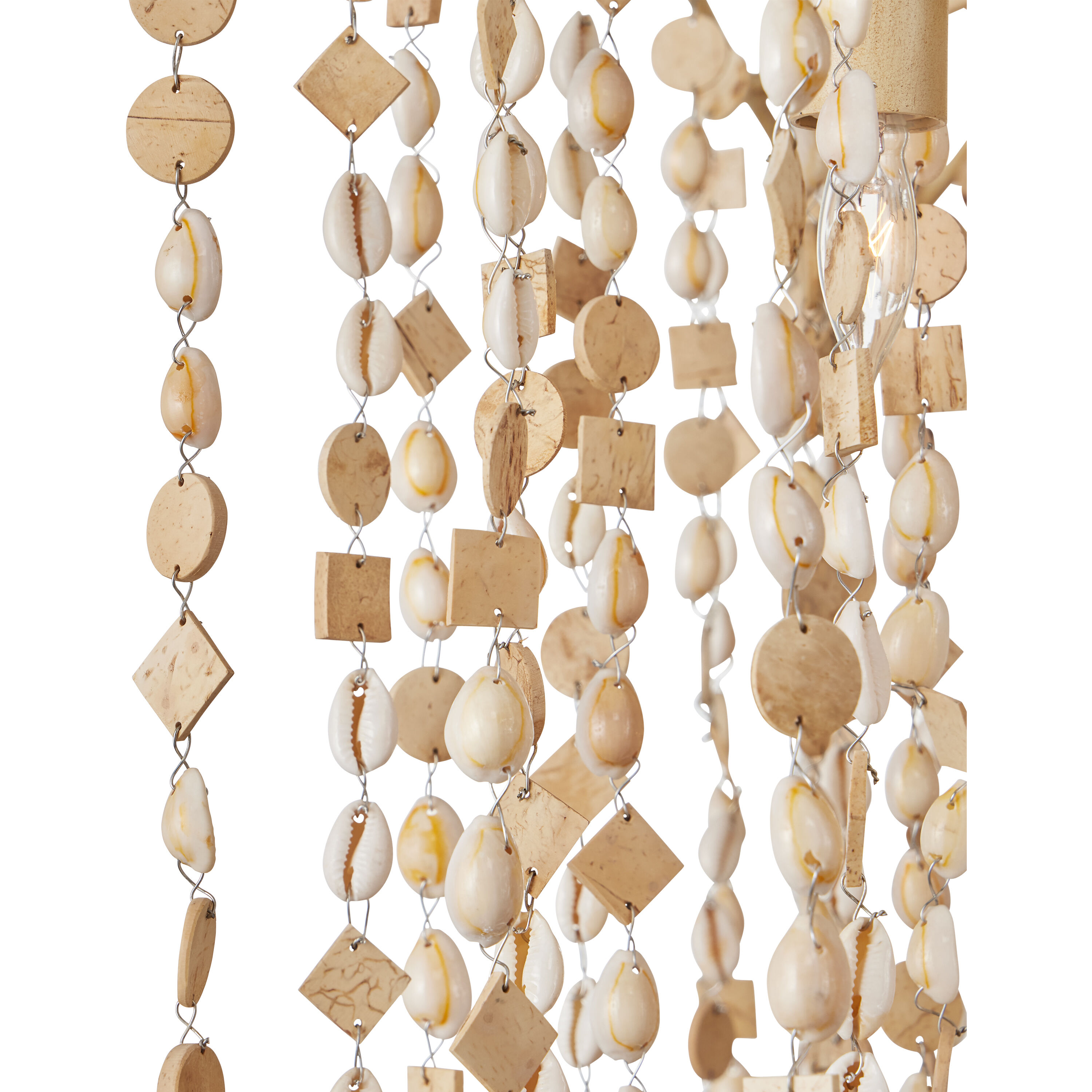 Kealia 10 Light 36 inch Natural/Coco Cream Chandelier Ceiling Light, Large
