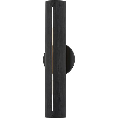 Brandon 2 Light 3 inch Textured Black ADA Wall Sconce Wall Light in Textured Black and Soft Black Combo