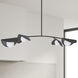 Emma 4 Light 41 inch Matte Black Horizontal Pendant Ceiling Light