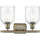 Ballston Bella 2 Light 15.5 inch Antique Brass Bath Vanity Light Wall Light