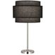 Decker 28.75 inch 150.00 watt Polished Nickel Table Lamp Portable Light in Raven Black