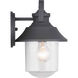 Weldon 1 Light 12 inch Textured Black Outdoor Wall Lantern, Medium