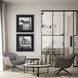 Safari Bath White and Black and Gray Framed Art