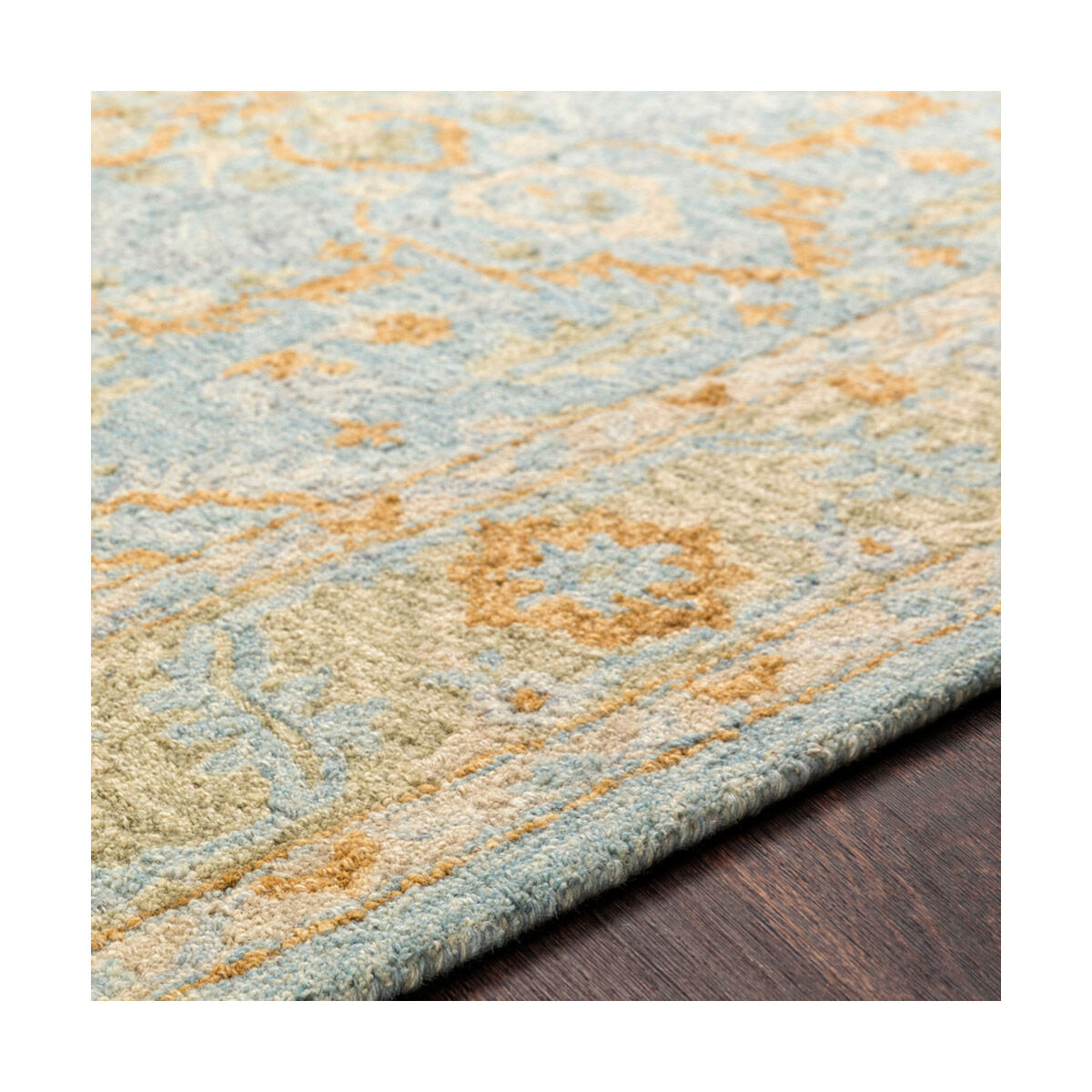 Panipat 144 X 108 inch Aqua/Khaki/Wheat/Mustard/Tan Rugs, Rectangle