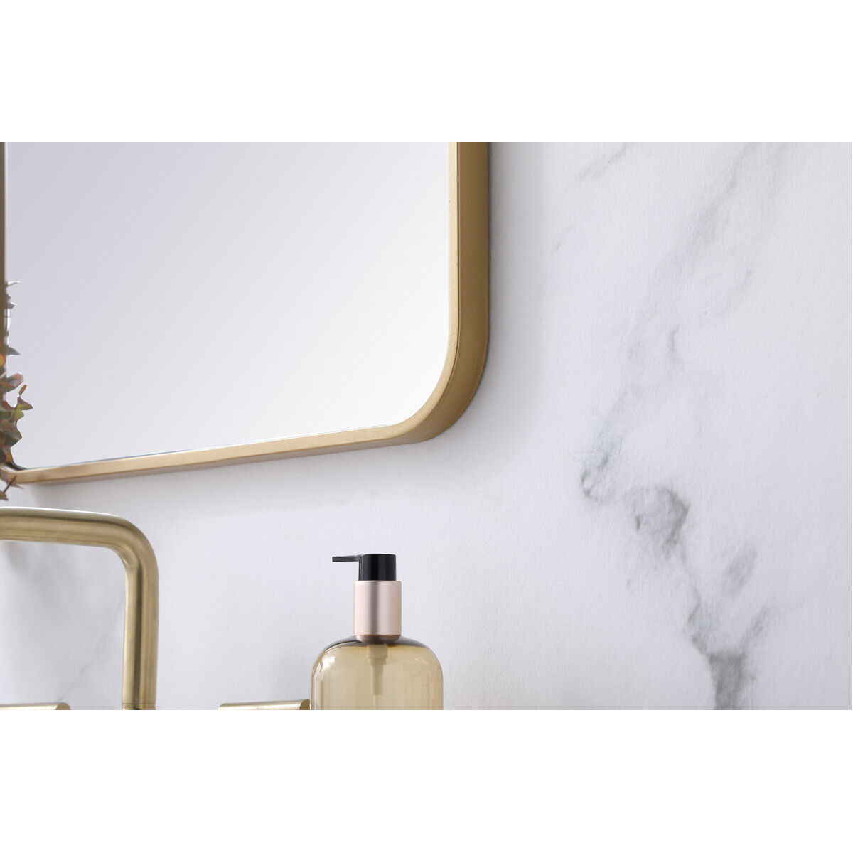 Evermore 36 X 20 inch Brass Mirror
