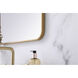Evermore 36 X 20 inch Brass Mirror