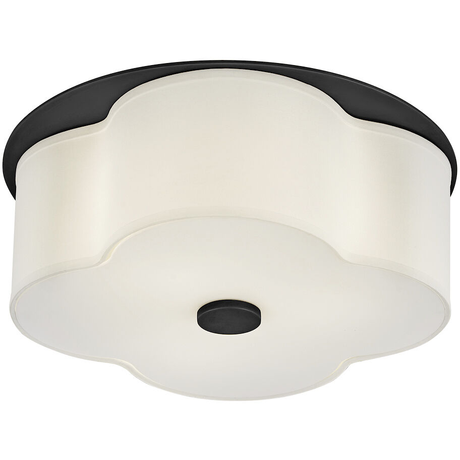 Delaney 3 Light 20 inch Black Flush Mount Ceiling Light