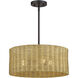 Weavington 3 Light 18 inch Bronze Pendant Chandelier Ceiling Light