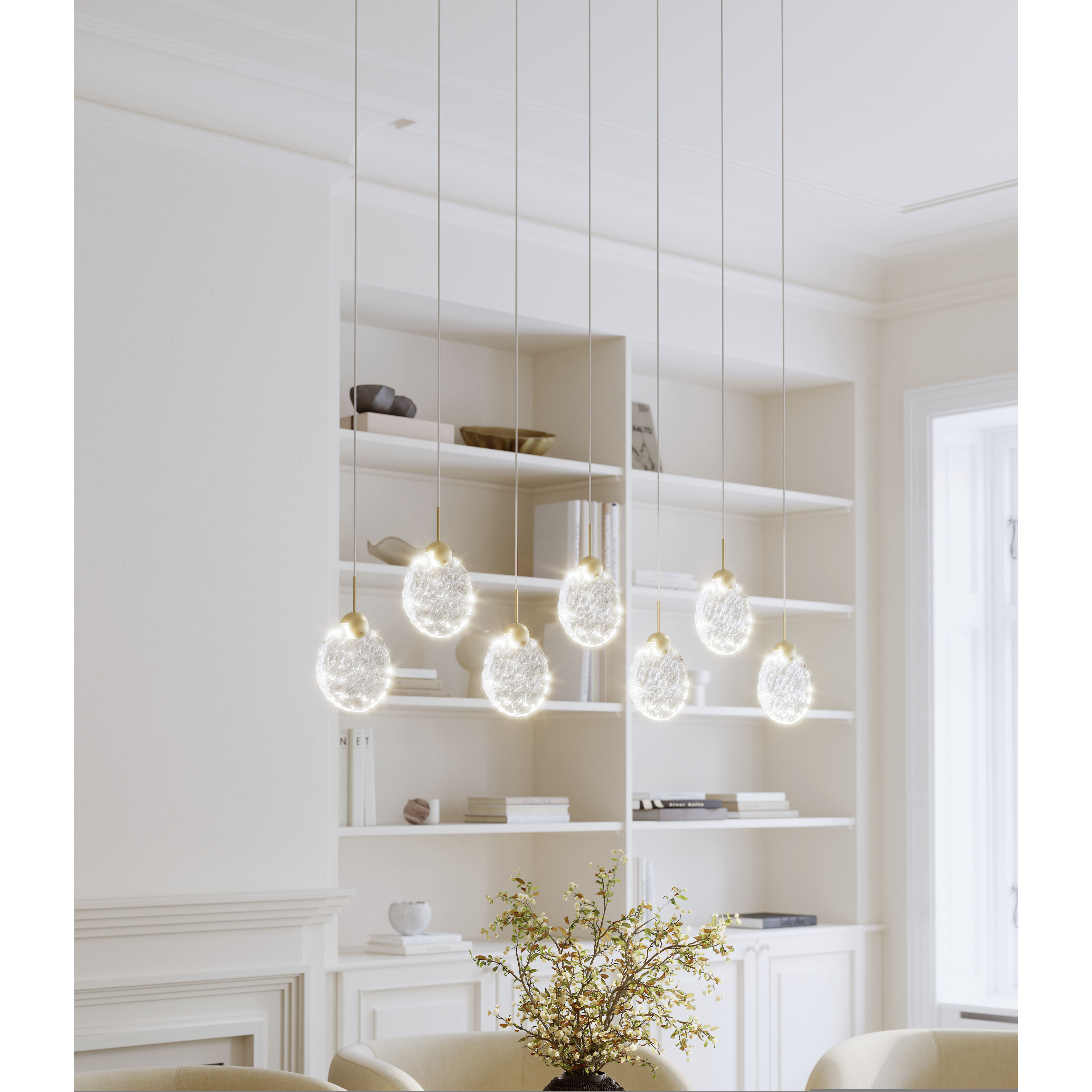 Briselle LED 5.75 inch Legacy Brass Pendant Ceiling Light