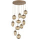 Cosmos LED LED 37.8 inch Novel Brass Chandelier Ceiling Light, Round Multi-Port