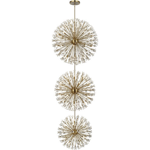 Vera 90 Light 50 inch Satin Gold Chandelier Ceiling Light