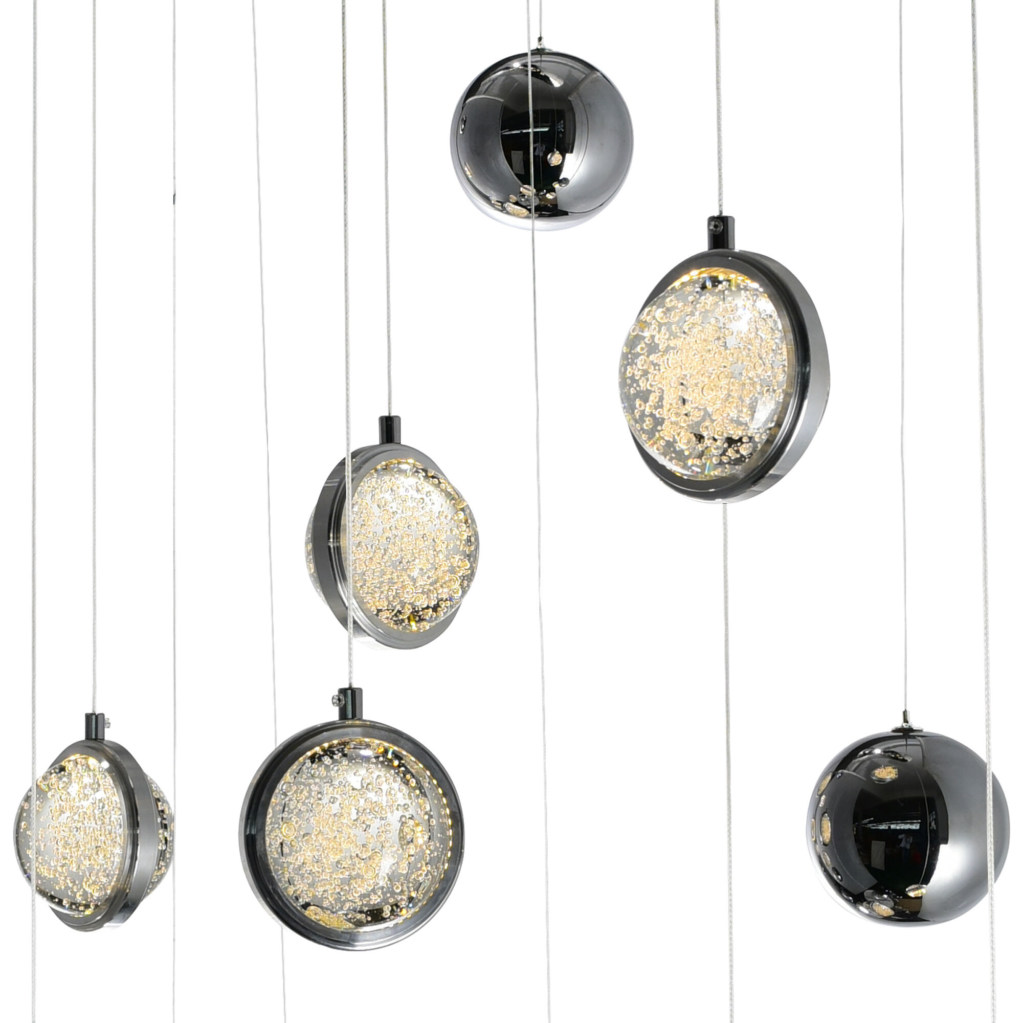 Salvador LED 10 inch Polished Nickel Chandelier Ceiling Light