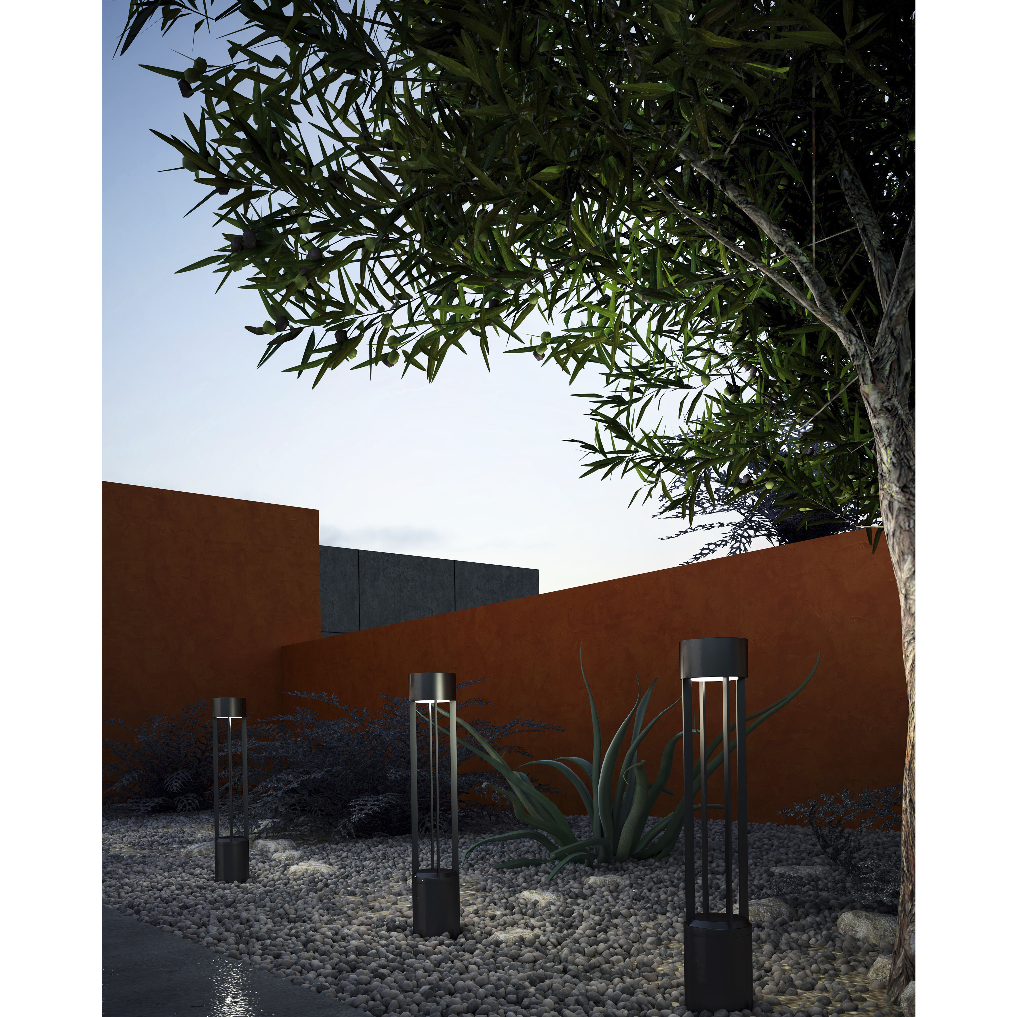 Knox 120-277V 24.00 watt Black Exterior Bollard