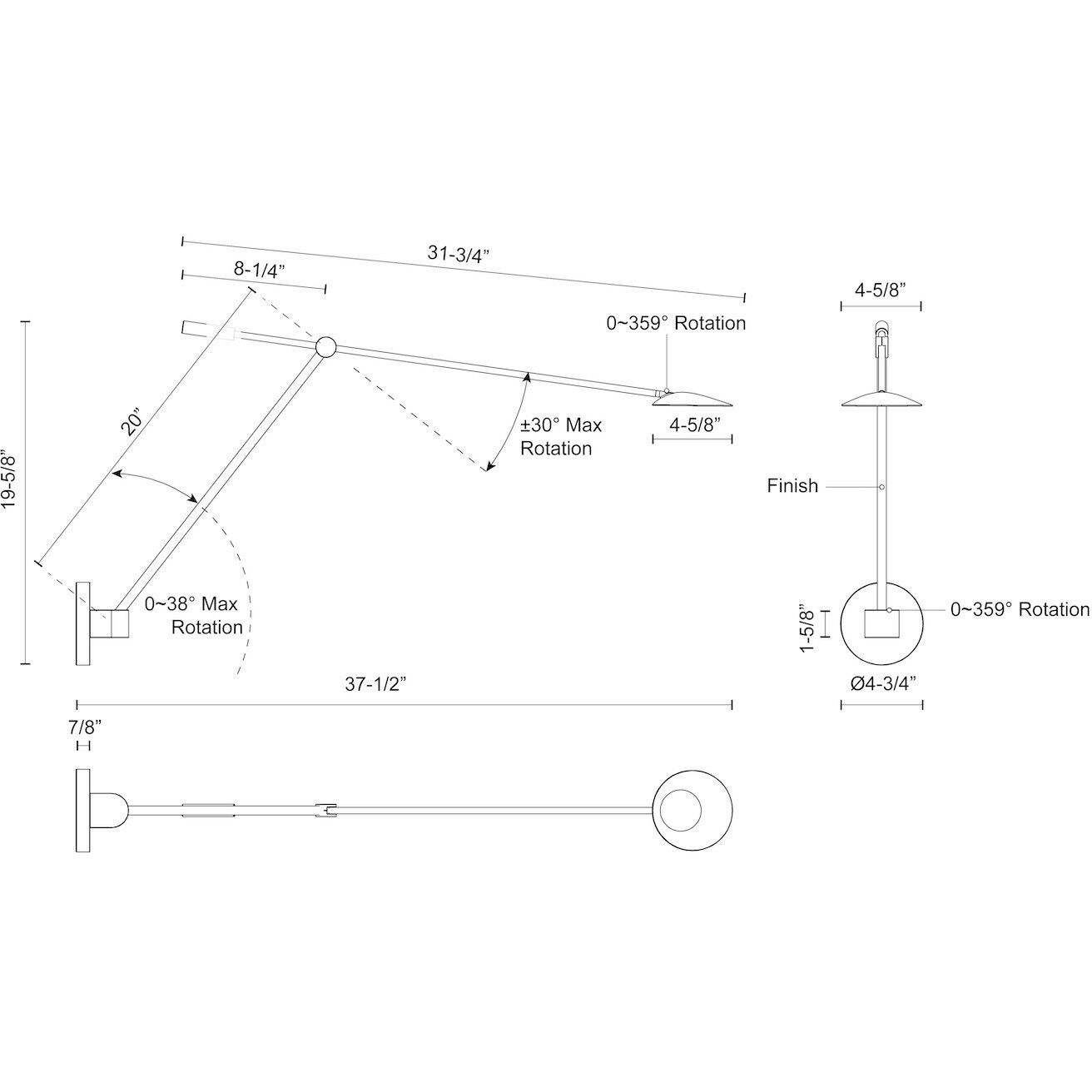 Rotaire Wall Sconce Wall Light