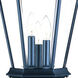 Richmond 3 Light 27 inch Matte Black Exterior Post Mount Light in Clear