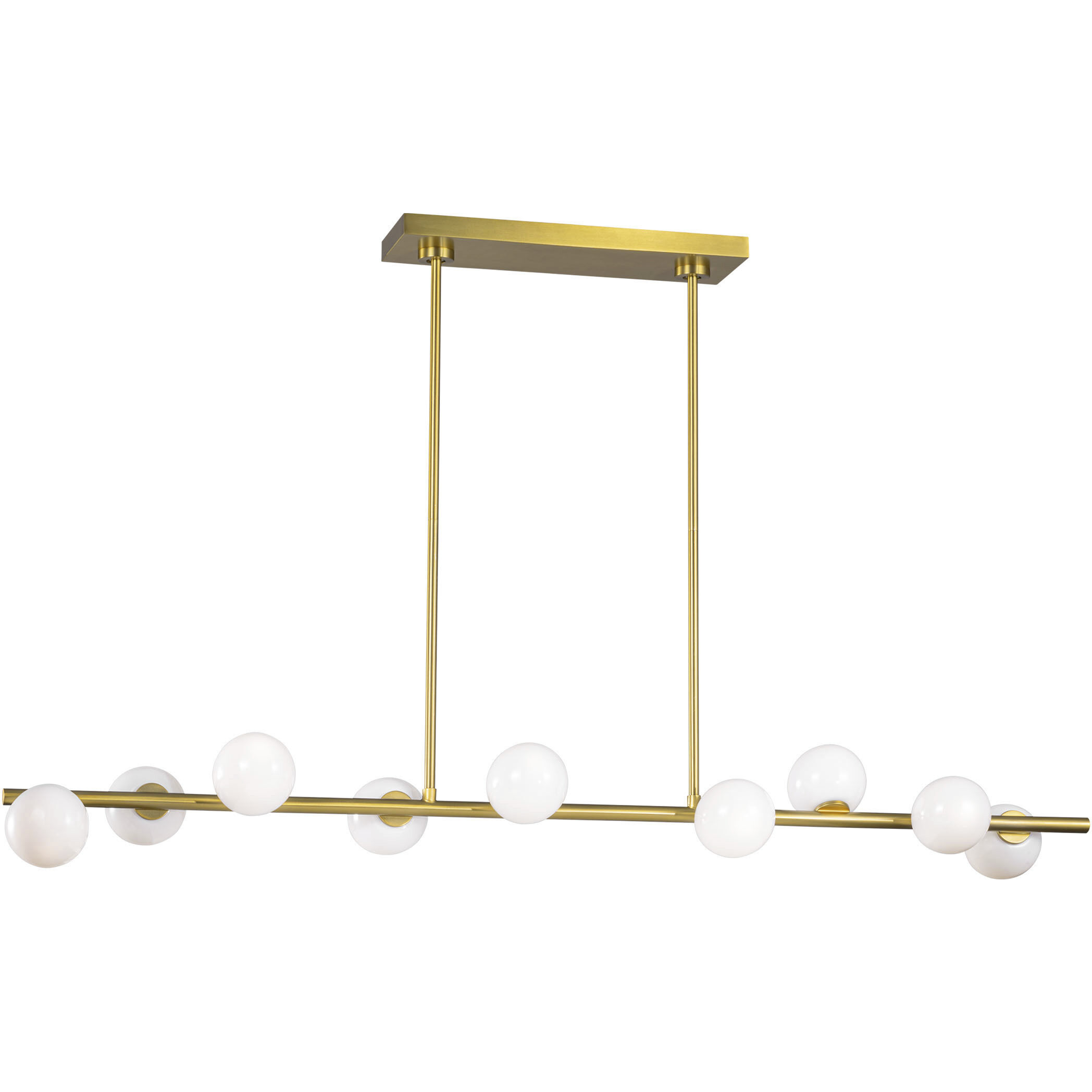 Sean Lavin Altair 9 Light 49.25 inch Burnished Brass Linear Chandelier Ceiling Light