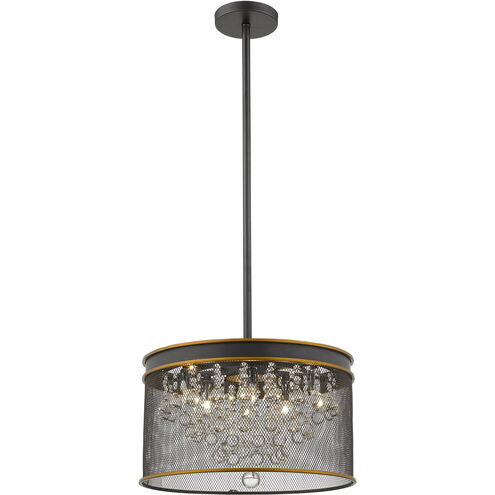 Canada 6 Light 16 inch Black Chandelier Ceiling Light