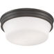 Galen 3 Light 14 inch Oil Rubbed Bronze Flush Mount Ceiling Light